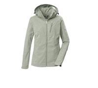 killtec Femme Kos 13 Wmn Sftshll Jckt Floral Veste Softshell Outdoor Avec Capuche Amovible, Light Sage/embossed, 40 EU