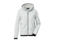 killtec Femme Kos 22 Wmn Jckt Veste Fonctionnelle De Pluie Étanche Avec Capuche, Pliable, Light Sage/white (AOP), 38 EU