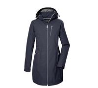 killtec Femme Kos 57 Wmn Sftshll Prk Parka Softshell/Veste Softshell Avec Capuche Amovible, Blue Night/tonal Melange, 46 EU