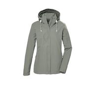 killtec Femme Kos 61 Wmn Jckt Veste Fonctionnelle Imperméable/d'extérieur Avec Capuche Amovible, Light Olive/tonal Melange, 34 EU