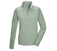 Killtec Femme Ksw 56 WMN FLX Shrt T-Shirt Fonctionnel Polaire avec Col Montant Et Fermeture Éclair, Light Sage, 48 EU