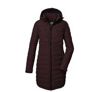 killtec Femme Manteau matelassé/fonctionnel en aspect duvet avec capuche amovible KOW 96 WMN QLTD CT, dunkelweinrot, 38, 41812-000