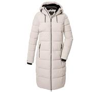 killtec Femme Manteau matelassé/fonctionnel en aspect duvet avec capuche KOW 56 WMN QLTD CT, weißer Sand, 50, 41810-000