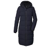 killtec Femme Manteau Matelassé Long KOW 56 WMN QLTD CT | Imperméabilité 10 000 mm | Respirabilité 3 000 g/m²/24 h | Capuche réglable | Poignets côtelés