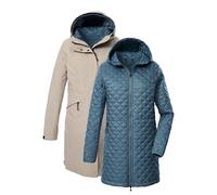 killtec Femme Parka fonctionnelle 3 en 1 avec capuche, imperméable et veste matelassée encastrable KOW 22 WMN JCKT, hell taupe, 46, 43312-000