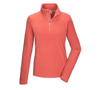 Killtec Femme T-Shirt en Polaire avec col Montant et Fermeture éclair KSW 101 WMN FLC SHRT, Bright Coral, 46, 40880-000