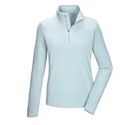 killtec Femme T-Shirt en Polaire avec col Montant et Fermeture éclair KSW 101 WMN FLC SHRT, Hell Eisblau, 46, 40880-000