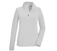 killtec Femme T-Shirt en Polaire avec col Montant et Fermeture éclair KSW 101 WMN FLC SHRT, Weiss, 40, 40880-000
