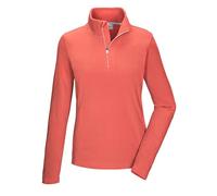 killtec Femme T-Shirt en Polaire avec col Montant et Fermeture éclair KSW 62 WMN FLC SHRT, Bright Coral, 38, 43462-000