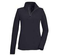 killtec Femme T-Shirt en Polaire avec col Montant et Fermeture éclair KSW 62 WMN FLC SHRT, Schwarz Blau, 46, 43462-000