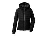 killtec Femme Veste de ski matelassée/veste fonctionnelle avec capuche et jupe pare-neige KSW 115 WMN SKI QLTD JCKT, schwarz, 42, 43620-000
