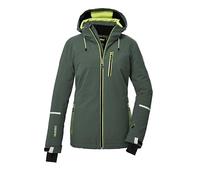killtec Femme Veste De Ski/veste Fonctionnelle Avec Capuche Amovible Et Pare-neige KSW 81 WMN SKI JCKT, Green-grey, 40 EU