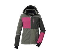 killtec Femme Veste de ski/veste fonctionnelle avec capuche et jupe pare-neige KSW 437 WMN SKI JCKT, moos, 40, 43157-000
