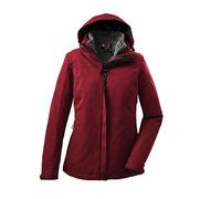 killtec Femme Veste fonctionnelle/veste d'extérieur 3 en 1 avec capuche amovible et veste polaire zippée KOW 168 WMN JCKT, red, 40, 37948-000