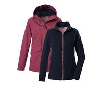 killtec Femme Veste Outdoor/3 en 1 Veste fonctionnelle avec capuche et veste polaire encastrable KOW 189 WMN JCKT, hellpflaume, 36, 43311-000