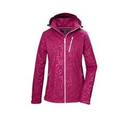 killtec Femme Veste softshell/outdoor avec capuche amovible KOS 122 WMN SFTSHLL JCKT FLORAL, beaujolais, 44, 42846-000