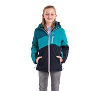 killtec Fille KSW 166 GRLS Jckt Ski/Veste Fonctionnelle avec Capuche Amovible et Pare-Neige KSW 166 GRLS SKI JCKT, dunkel türkis, 140, 38509-000