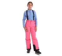 killtec Fille Pantalon de Ski avec Braguette Amovible et Protection des Bords Girls Skihose 242, Neon Pink, 140, 43402-000