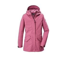 killtec Fille Parka softshell/parka avec capuche et ajustement à la taille KOS 120 GRLS SFTSHLL PRK, rouge, 152, 44136-000