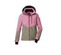 killtec Fille Veste de ski/fonctionnelle avec capuche et jupe pare-neige KSW 207 GRLS SKI JCKT, hell himbeere/sage, 176, 43561-000