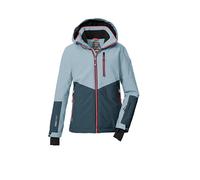 killtec Fille Veste de ski/fonctionnelle avec capuche et jupe pare-neige KSW 207 GRLS SKI JCKT, hellblau/dunkel denim/schwarz blau, 140, 43561-000