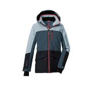 killtec Fille Veste de ski/fonctionnelle avec capuche et jupe pare-neige KSW 208 GRLS SKI JCKT, dunkel denim/hell rauchblau/schwarz blau, 128, 43562-000