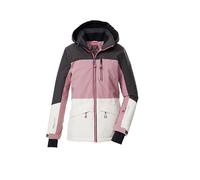 killtec Fille Veste de ski/fonctionnelle avec capuche et jupe pare-neige KSW 208 GRLS SKI JCKT, puderrosa/dunkel stein/ecru, 128, 43562-000