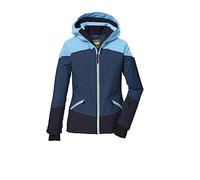 Killtec Fille Veste de ski imperméable/veste fonctionnelle avec capuche et pare-neige KSW 151 GRLS SKI JCKT, dark ocean, 128, 41187-000