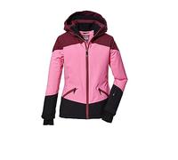 killtec Fille Veste de ski imperméable/veste fonctionnelle avec capuche et pare-neige KSW 151 GRLS SKI JCKT, light neon pink, 128, 41187-000
