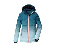 killtec Fille Veste de ski/Veste de ski matelassée avec capuche et jupe pare-neige KSW 330 GRLS SKI QLTD JCKT, peppermint, 128, 42469-000