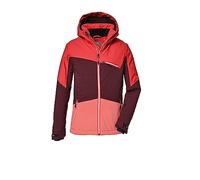 killtec Fille Veste de ski/veste fonctionnelle avec capuche amovible et pare-neige, imperméable KSW 182 GRLS SKI JCKT, coral, 164, 39904-000