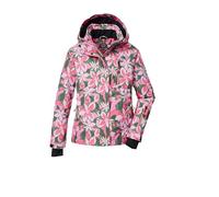 killtec Fille Veste de ski/veste fonctionnelle avec capuche et jupe pare-neige KSW 211 GRLS SKI JCKT, sage AOP, 116, 43598-000