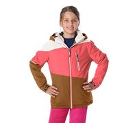 killtec Fille Veste de ski/veste fonctionnelle avec capuche et jupe pare-neige KSW 331 GRLS SKI JCKT, neon-coral, 152, 42091-000