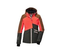 killtec Fille Veste de ski/veste fonctionnelle avec capuche et jupe pare-neige KSW 405 GRLS SKI JCKT, dark moss, 140, 42092-000