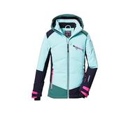 killtec Fille Veste de ski/veste fonctionnelle imperméable avec capuche et jupe pare-neige KSW 403 GRLS SKI JCKT, mint, 128, 42071-000