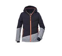 Killtec Fille Veste de ski/veste matelassée avec capuche et jupe pare-neige KSW 178 GRLS SKI QLTD JCKT, black blue, 152, 39900-000