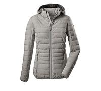 Killtec G.I.G.A DX Women's Veste fonctionnelle décontractée à l'aspect duvet avec capuche amovible - Uyaka Stripe, light grey, 50, 34313-000