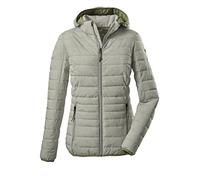Killtec G.I.G.A DX Women's Veste fonctionnelle décontractée à l'aspect duvet avec capuche amovible - Uyaka Stripe, pistachio, 40, 34313-000