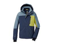 killtec Garçon Ksw 200 Bys Jckt Veste De Ski/fonctionnelle Avec Capuche Et Jupe Pare-neige, Blue Night/smokeblue/dark Lime, 164 EU
