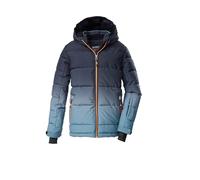 killtec Garçon Ksw 382 Bys Qltd Jckt Veste De Ski Matelassée Avec Capuche Et Jupe Pare-neige, Smoke Blue/Black Blue, 128 EU