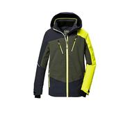 killtec Garçon Ksw 389 Bys Jckt Veste De Ski Fonctionnelle Imperméable Avec Capuche Et Jupe Pare-neige, Dark Olive, 152 EU
