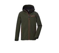 killtec Garcon La veste softshell à capuche/veste d'extérieur est déperlante KOW 157 BYS SFTSHLL JCKT, dark olive, 140, 40913-000