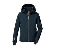 killtec Garçon Veste de ski/fonctionnelle avec capuche et jupe pare-neige KSW 202 BYS SKI JCKT, nachtblau, 128, 43469-000