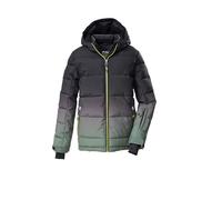 killtec Garçon Veste de ski/Veste de ski matelassée avec capuche et jupe pare-neige KSW 382 BYS SKI QLTD JCKT, oliv, 128, 42453-000