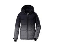 killtec Garçon Veste de ski/Veste de ski matelassée avec capuche et jupe pare-neige KSW 382 BYS SKI QLTD JCKT, mittelgrau, 152, 42453-000