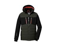 killtec Garçon Veste de ski/veste fonctionnelle avec capuche amovible et jupe pare-neige KSW 385 BYS SKI JCKT, schwarz, 140, 42242-000
