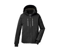 killtec Garçon Veste de ski/veste fonctionnelle avec capuche et jupe pare-neige KSW 191 BYS SKI JCKT, schwarz, 164, 43474-000