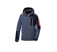 killtec Garçon Veste de ski/veste fonctionnelle avec capuche et jupe pare-neige KSW 391 BYS SKI JCKT, blaugrau, 140, 42100-000