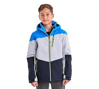 killtec Garçon Veste de ski/veste fonctionnelle avec capuche et pare-neige KSW 161 BYS SKI JCKT KSW 161 BYS SKI JCKT, neon blue/dunkelnavy (weiß mel.), 176, 38494-000