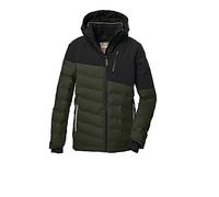 Killtec Garçon Veste de ski/veste matelassée avec capuche et pare-neige KSW 172 BYS SKI QLTD JCKT, dark olive, 152, 39894-000